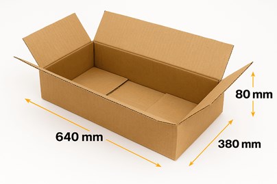 Karton klapowy 640x380x80mm Paczkomat Gabaryt A 5-warstwowy EB580
