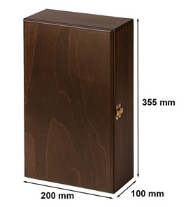 Drewniane pudełko na wino K-982 EX Brąz