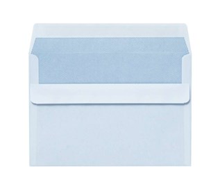 Biała koperta C6 z paskiem SK