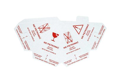 Stożek Ostrzegawczy 195x260mm Biało-czerwony