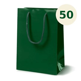 Torba Papierowa Laminowana Zielona 170×70×210 mm 50 sztuk