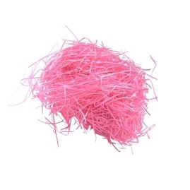 Różowa, dekoracyjna wełna drzewna