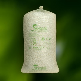 Biały Eko Skropak w formie wypełniacza o pojemności 500 litrów