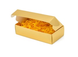 złote laminowane pudełko