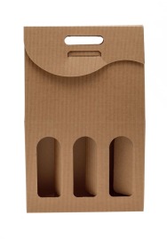 Pudełko karbowane 250x85x330mm / 3 wina