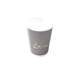 Kubek jednorazowy do kawy karbowany 250ml 25szt.