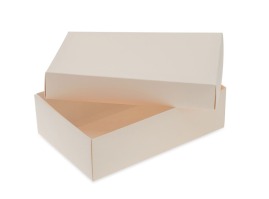 białe pudełko z tektury