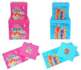 Pudełko Składane 20x20x20 PARTY M niebieskie