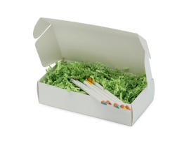 Białe pudełko laminowane Fefco 427