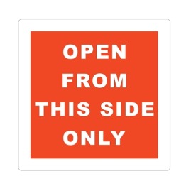 Etykiety OPEN FROM THIS SIDE - 10 x10cm - 50szt