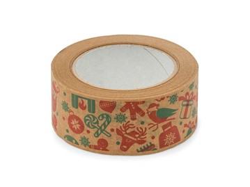 Taśma Świąteczna Papierowa Kraft 48mm/50mb