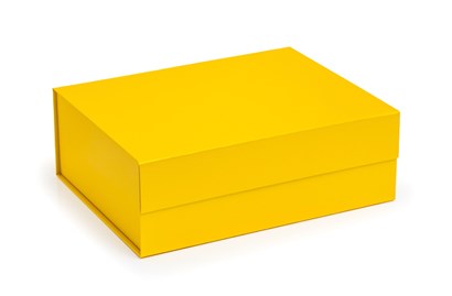 Pudełko Magnetyczne Perłowy Żółty 330x255x115mm (zew) A4 Prezentowe