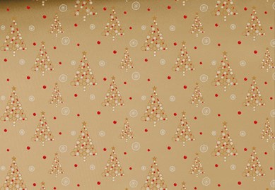 Papier ozdobny CHOINKI KRAFT, 69cm/50m