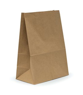 Torba papierowa KLOCKOWA 305x170x425 / BRĄZ GŁADKA - Pakiet 10 szt.
