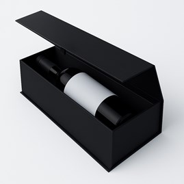 Pudełko na 1 wino CZARNE 340x100x95mm (zewn.) MAGNES