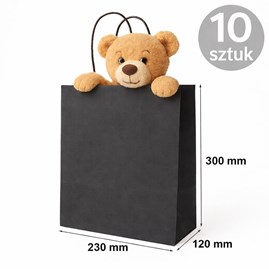 Torba papierowa 230×120×300 mm kraft 10 sztuk