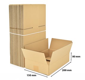 Karton Klapowy 200x150x80mm B320 – Zestaw 10 sztuk do Paczkomatu