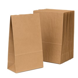 Pakiet - Torba prezentowa 240x100x360 BRĄZOWA GŁADKA 10 szt