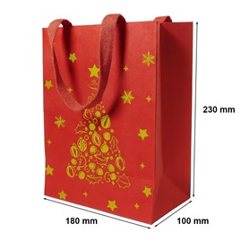 torba prezentowa, torba kraft, torba świąteczna, torba czerwona, torba papierowa