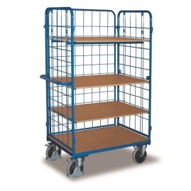 wózek z osiatkowanymi płytami 