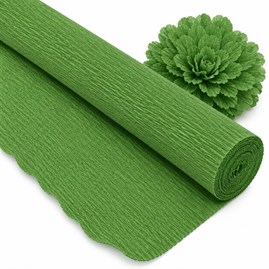 Krepina Włoska 180g Zielona Butelkowa 50×250 cm Gruba Bibuła Florystyczna