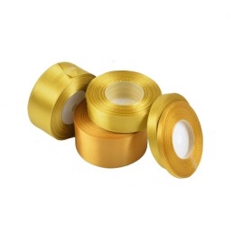Wstążka satynowa 12mm złota 32m WS8009