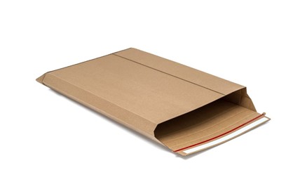 Koperta tekturowa 305x415mm E4 brązowa sztywna z paskiem i zrywką