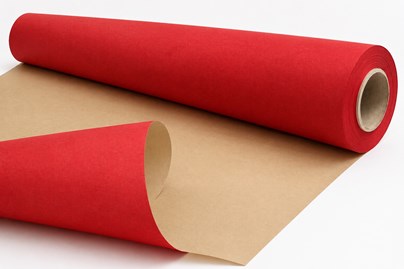 Papier ozdobny kraft czerwony 79cm 50m
