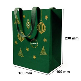 torba papierowa, torba prezentowa, torba kraft, torba świąteczna, torba zielona