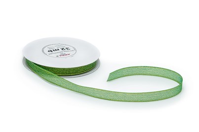 Wstążka brokatowa 12mm 32m WB7008 zielona