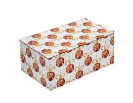 Pudełko kartonowe z motywem świątecznym o wymiarach 250x150x100