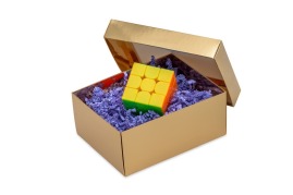 Złote pudełko laminowane