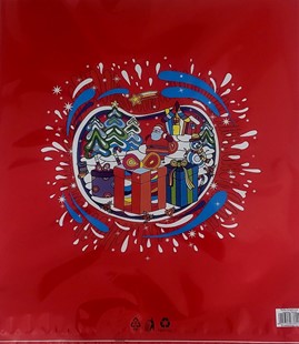 Woreczek świąteczny Czerwony 50x56cm Mikołaj 1szt.