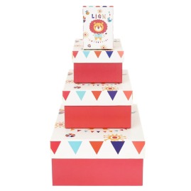 Zestaw Pudełek prostokąt LION (4 szt)