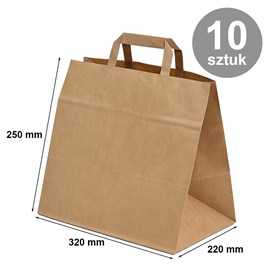 Pakiet - Torba 320x220x250 / BRĄZOWA 10szt