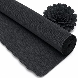 Krepina Włoska 180g Czarna 50×250 cm Gruba Bibuła Florystyczna