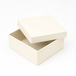 Pudełko składane z wiekiem 200x200x90 Kość Słoniowa