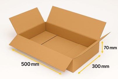 Karton Klapowy 500x300x70mm 3-warstw Paczkomat Gabaryt A Inpost 400g