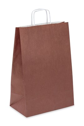 Pakiet - Torba prezentowa 240x100x360 / Czekoladowa 10 szt