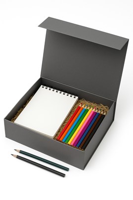 Pudełko Magnetyczne Grafitowe 250x180x70mm Pudełko Prezentowe Premium