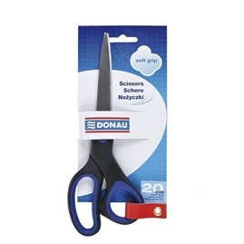 Nożyczki biurowe Donau miękkie 20cm nieb.-czar.