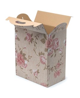 Pudełko z uchwytem wzór kwiaty 300x180x350mm F217