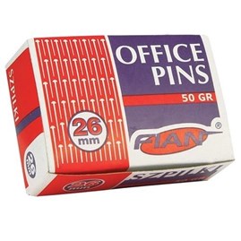 Szpilki biurowe cynkowane - 10 opakowań po 50g