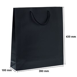 Efektowna torba Prestige czarna - laminowana