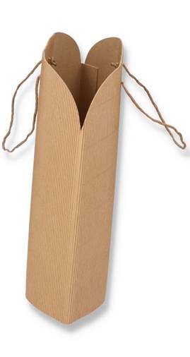 Torba z tektury karbowanej 200x100x295mm / Sznurek papierowy