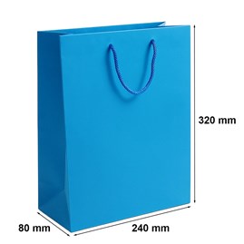 Torebka upominkowa Prestige 240x80x320 / Niebieska