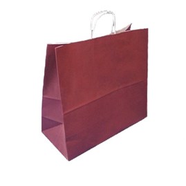 Pakiet - Torba papierowa na prezent 240x100x320 / BORDOWA 10szt