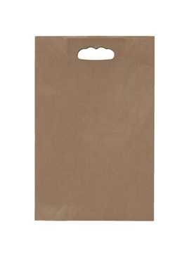 Torby papierowe FAŁDOWE 180x80x370mm BRĄZ 1000szt