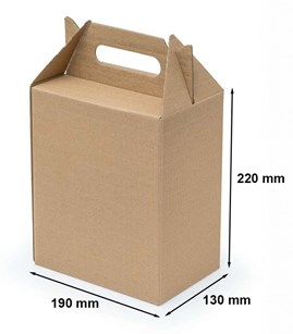 Pudełko z uchwytem F217 190x130x220mm karbowane