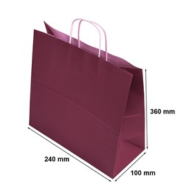 Torba Papierowa Prezentowa Bordowa 